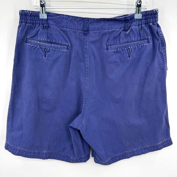 CAMBRIDGE CLASSICS Vintage Blue Purple 7" Inseam Dad Shorts Size 34 - Picture 2 of 4